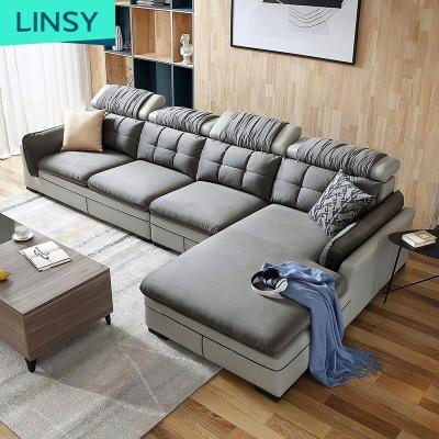 China Nordic Modular Chaise Sofa Combination Furniture Modern Minimalist Living Room Set Longue Fabric Sectional Sofa 5 - 15 Days Optional for sale