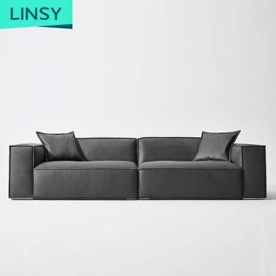 China Linsy Modular Modern Modern Single Fabric Living Room 4 Seaters Luxury Fabric Sofa S040 for sale