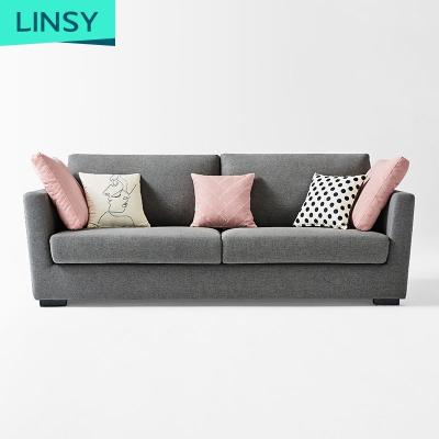 China Small modular simple apartment three four person sofa Nordic style furniture fabric sofa set for sale