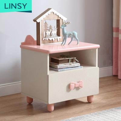 China Linsy Nordic Wooden Nightstand Kids Rooms Children Nightstand Ea1B (Others) New Adjustable Design for sale