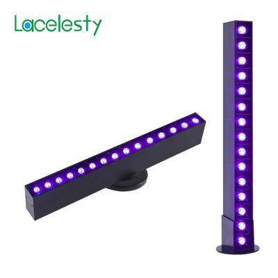 China Hotel LED Light Bar 9*3W Power Cord Switch Stage Light UV Black LED Wall Wash Strobe Light Wall Wash Strobe Light for sale