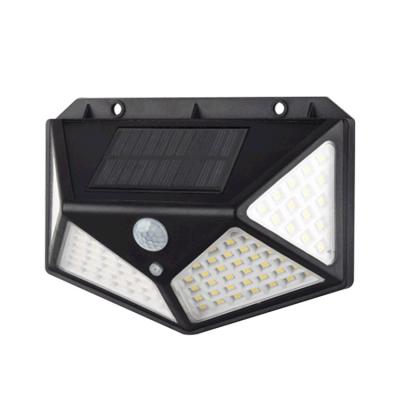 China Garden New IP65 Waterproof 100 112 114 LED Solar Panel Power PIR Outdoor Motion Solar Sensor Wall Lights for sale