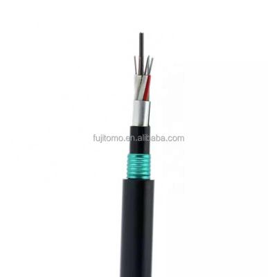 China Outdoor Underground Armored Telecom Communication Corning GYTA53 Fiber Optic Cable 8 Dual 12 24 48 96 144 Core Fiber Optic Cable for sale