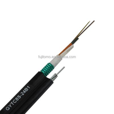 China Telecom communication arail 4 core 6 core 24 core gytc8s gytc8y G655 G652D outdoor aerial self supporting fiber optic cable gytc8s for sale