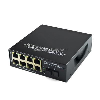 China FTTH FTTxFTTB Network Fiber Optic Media Converter china factory 1fo 8rj45 ethernet media converter 1fiber 8rj45 10/100M for sale