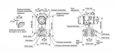 Chine EJA120E-JES5G-934DJ EJA120E Draft Range Differential Pressure Transmitter à vendre