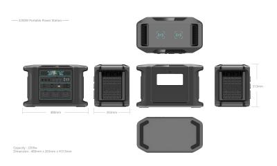 中国 屋外携帯エネルギー貯蔵発電所 2200W 再生可能エネルギー発電所 販売のため