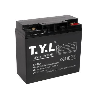 China Solar Power System 12V17AH Sealed AGM Storage Battery For Backup Power System for sale