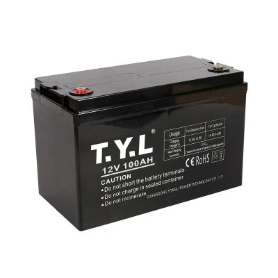 China Solar Powered System 12V 100AH ​​AGM Lead Acid Battery Accumulator for Large UPS for sale