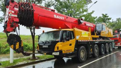 China SANY-130 Truck Mounted Boom Crane With 298 KW Power And 400 Liter Fuel Tank for sale