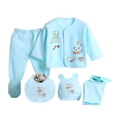 China Anti-wrinkle baby clothes newborn gift set 100% cotton infants bodysuits 0-3M for sale