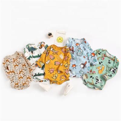 China 2021 Newborn Cartoon Animals Spring Infants Spring Infants Animal Jumpsuit Cartoon Clothing Long Sleeve for sale