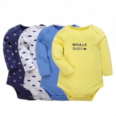 China Long Sleeve 100% Cotton In Long Sleeve Running Baby Boy Clothes Romper for sale