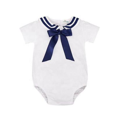 China Wholesale Empty Long Sleeve Baby Clothes Naval Academy Romper Made China for sale