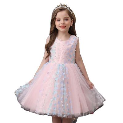 China Breathable Baby Dress Simple Sleeveless Design Tulle Lace Up Dresses For Kids And Toddlers for sale