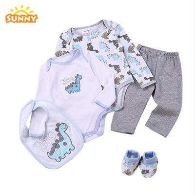 China Wholesale Blue/Pink 6 PCS Long Sleeve Newborn Baby Clothing Set for sale