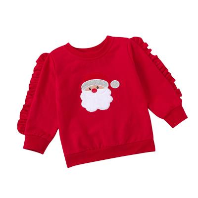 China New Baby Christmas Hoodies Santa Claus Embroidery Breathable Long Sleeve Pattern Round Collar On Hot Sale for sale