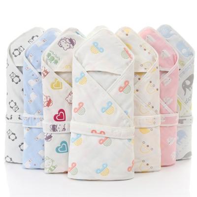 China Gauze Newborn Baby Quilts Sleeping Bags Antibacterial Six Layers Cotton Blankets for sale