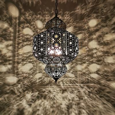 China Moroccan Rustic Modern Mediterranean Globe Pendant Lights Ceiling Lamp Bohemian Bedroom Ceiling Hanging Lamps for sale