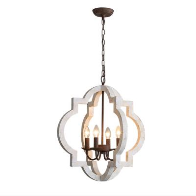 China Distress Off White Antique White And Vintage Transitional Geometric Pendant Light for sale