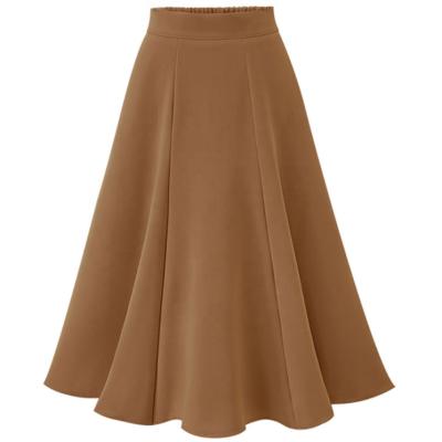 China High Quality Womens Cotton Skirt Solid Color Stylish Female Maxi Skirts Anti Static for sale