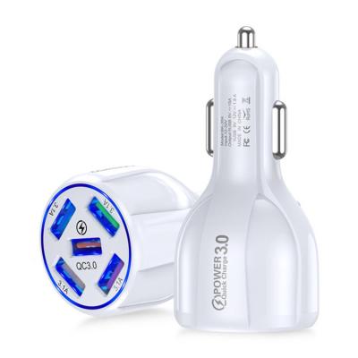 China Modern Mini Fast Charging 15A 5 USB Ports USB Car Charger Fast Adapters for sale