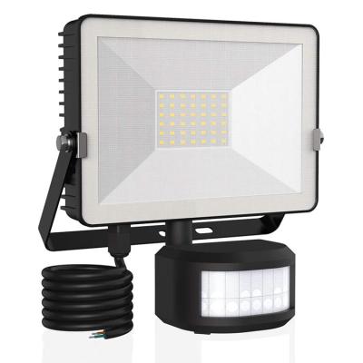 China YiSHENG IP65 30W Outdoor Waterproof Garden LED Floodlight 3000lm PIR Motion Sensor Security LED Flood Lights for sale