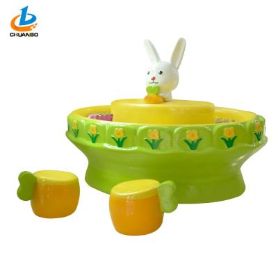 China El patio de la diversión embroma forma linda del conejo de la máquina de juego de tabla de la arena en venta