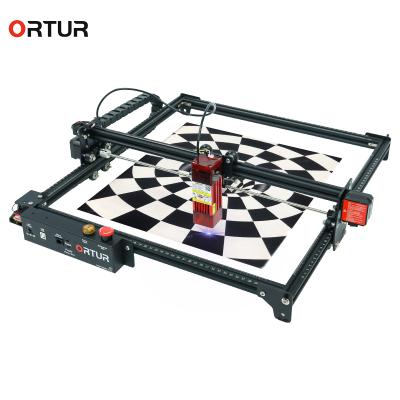 China Air Cooled Ortur 2 Pro PVC Stainless Steel Mini Cnc Printer 40W Acrylic Laser Engraving Machines for sale