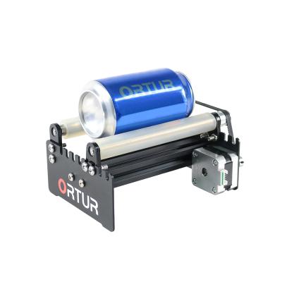 China Highest Precission ORTUR Laser Y Axis Rotary Roller Engraving Module For Laser Engraving Cylindrical Objects Cans Rotary Laser Engraver for sale