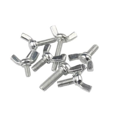 China Wholesale M8 Steel Spot Butterfly Screw Galvanized Sheep Horn Screw Yuanbao Butterfly Hand Screw Bolt for sale