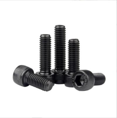 China Round Black High Strength Hex Socket Bolt M2~M10 Cylindrical Cup Head Hexagon Head Socket Screws Grade 12.9 for sale