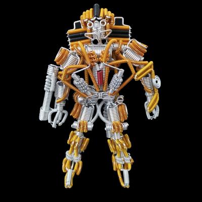 China America Excellent Craft Creative Aluminum Wire Robot As Home&Office Decoration for sale