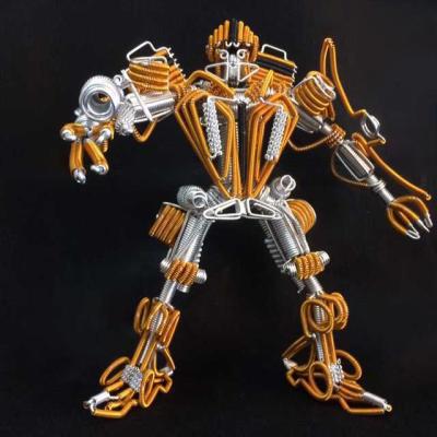 China America Excellent Craft Creative Aluminum Wire Robot As Home&Office Decoration for sale