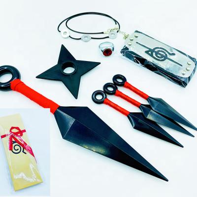 China Fashion Wholesale Custom ABS+Metal Ninja 7 Pieces Set Weapon Models For Cosplay for sale