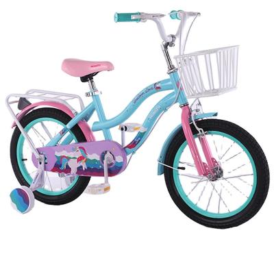 China Kids Bike Kids Bike Girls Bike For 3-6 Years Old Kid 14 16 Inch Kids Bike With Basket Hand Brake And Training Wheels for sale