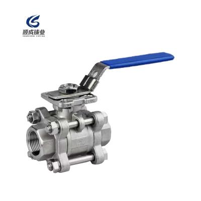 China General China Supplier 3pc Ball Valve With ISO5211 Mounting Bracket Direct METE 1000 for sale