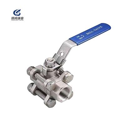 China General DIN3202-M3 3pc Length Ball Valve Steel Ball Valve High Quality Stainless Steel Ball Valve for sale