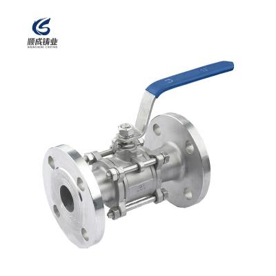 China Hot Sale General ANSI Standard Flange Ball Valve 2 PC Stainless Steel Flange Ball Valve for sale