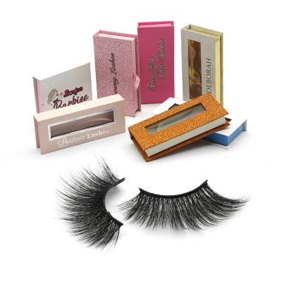 China 25mm Siberian Wholesale Soft Natural 3D Mink False Lashes 100% Real Mink Fur False Eyelashes Handicraft for sale