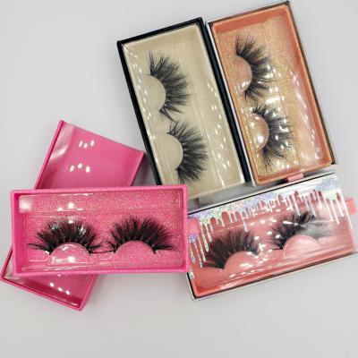 China Cheap luxury private label wholesale natural soft 3d 5d mink lashes 25mm super fluffy mink eyelashes for sale