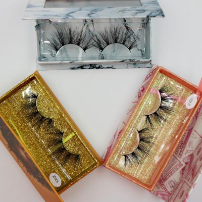 China Lashes Styles Natural Soft Hot Sample Packs Wholesale Real Mink Lashes 25mm Natural 5d Mink Eyelashes for sale