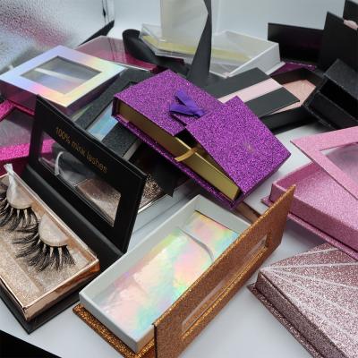 China Wholesale Soft Natural Mink Lashes 7 Pairs Silk Synthetic Eyelashes Custom Eyelash Packaging Box, lashes3d wholesale seller for sale