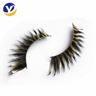 China Thick 3D Chemical Fiber Eyelash Color Lashes Colored Long False Eyelashes Dramatic Seller for sale