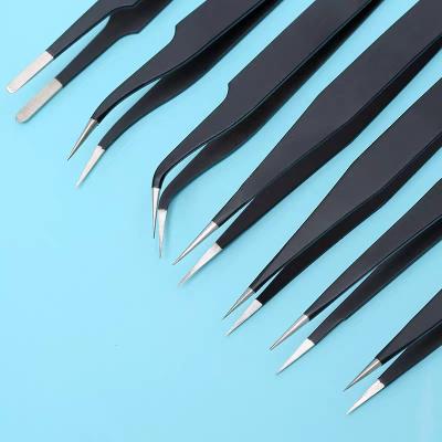 China Professional custom eyelash tool kit logo 3d wick extension tweezer eyelash extensions tweezers for sale