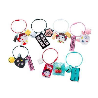 China Anime Cartoon Metal Promotion Gift 10cm*3.8cm Small Gift Small Key Chain Girls Acrylic Key Chain for sale