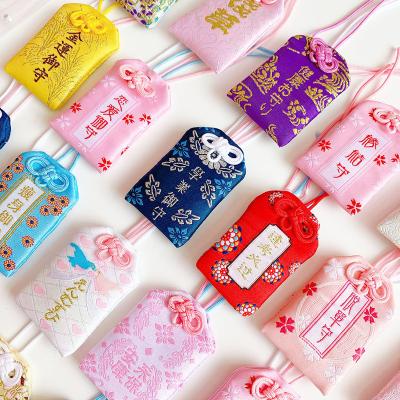 China 45Style Safe New Omamori Pray Fortune Beauty Health Safe Wealth Bag Keeper Talisman Pendant Keychain Transparent Couples Gift for sale