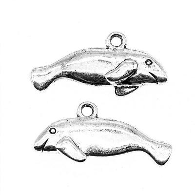 China Vintage 50pcs/bag 24x11mm Antique Silver Plated Zinc Alloy Joint Charms Pendants for sale