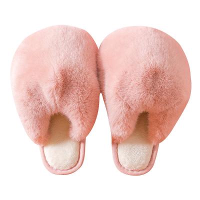 China 2022 fashion trend high quality fashionable indoor women's slippers winter fur warm fluffy slippers for sale