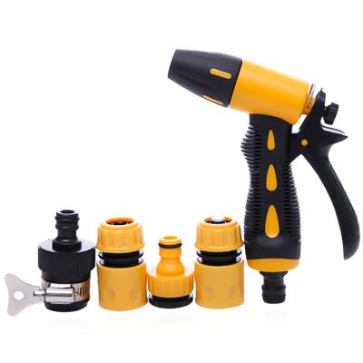 China Variable Spray Patterns Plastic Garden Hose Water Gun Kit Handle With Non-Slip Design Multiple Adjustment Modes Water Hose Sprayer With Port for sale